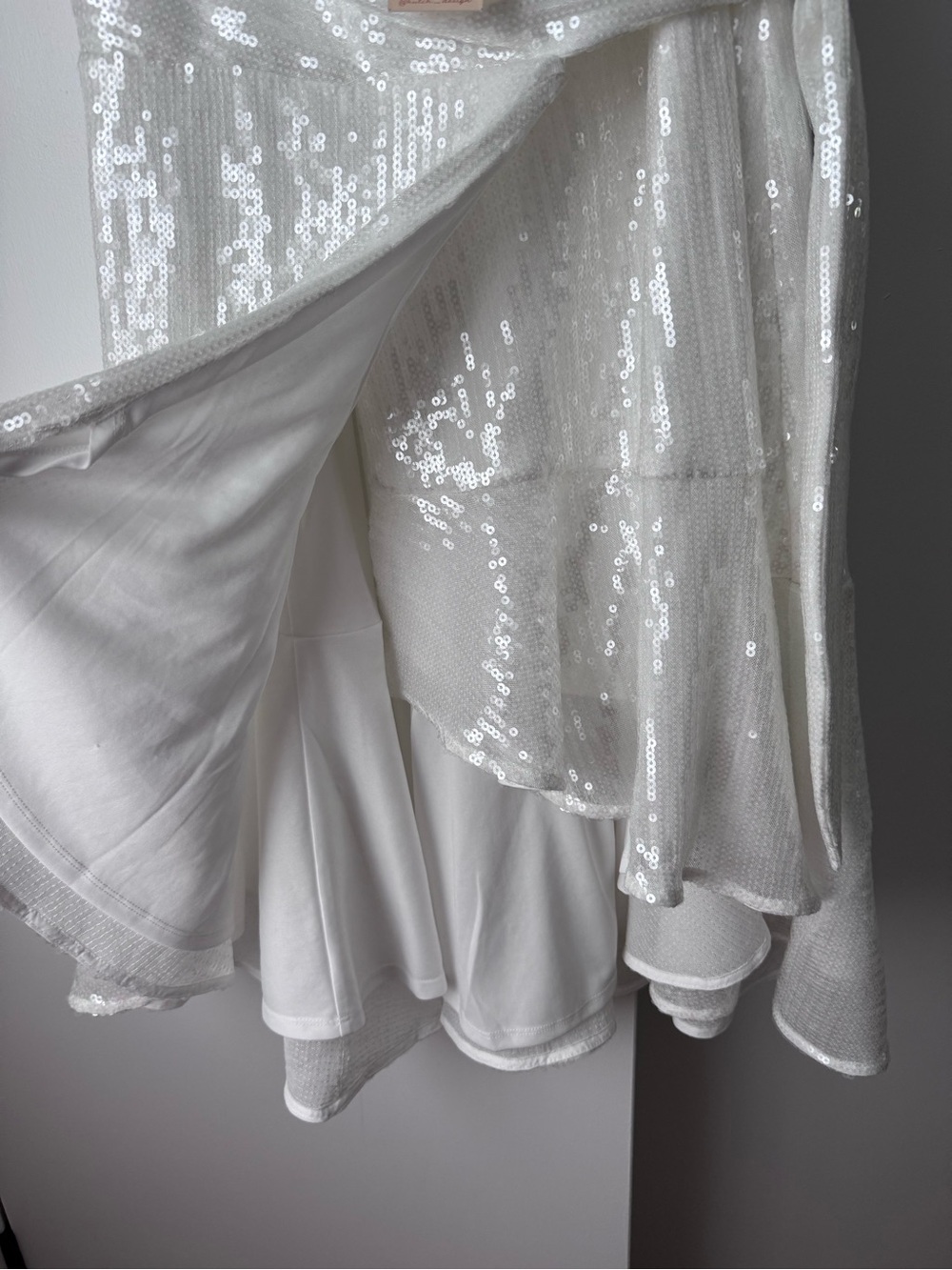 Hutch Zina sequin Wrap Dress in White size Medium - Picture 6 of 8